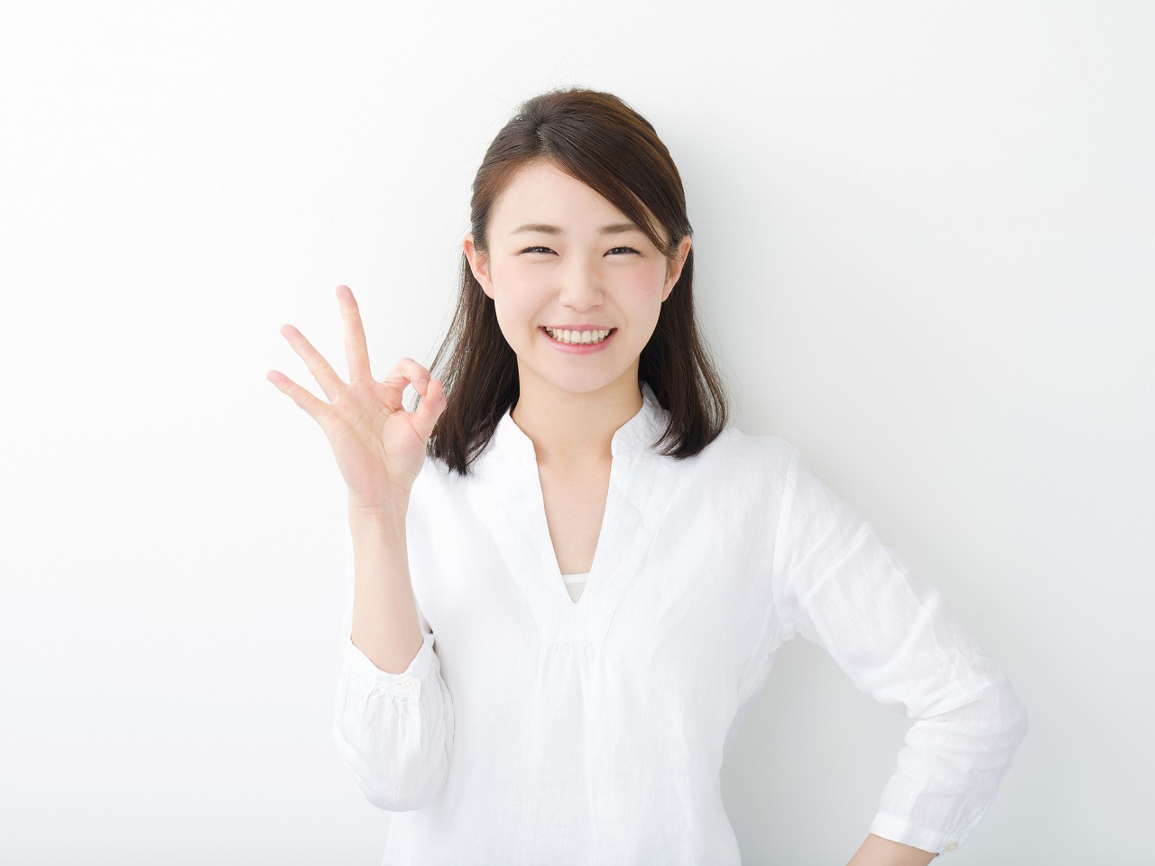オッケーする女性